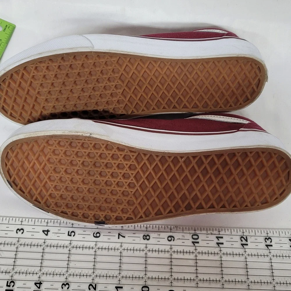 Vans Old Skool Burgundy Maroon Canvas Low Top Skate Shoes Mens 8.5 Womens 10